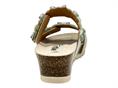 melluso 018147 verde ciabatta  donna zeppa pietre