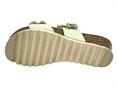 melluso 018147 verde ciabatta  donna zeppa pietre