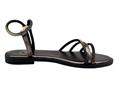 18+ 8799 bronzo sandalo donna strass tacco basso
