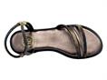 18+ 8799 bronzo sandalo donna strass tacco basso