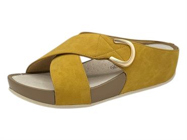 grunland ci1580 giallo ciabatta donna zeppa