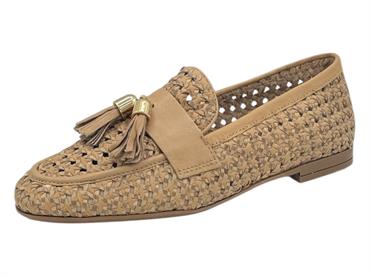 frau 95t6 beige mocassino donna intrecciato