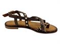 18+ 8874 t.moro sandalo donna pelle tacco basso
