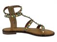 18+ 8868 cipria sandalo donna schiava pelle borchie