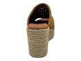 popa arenita beige ciabatta donna zeppa corda pelle