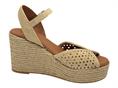 popa benisa beige sandalo donna zeppa corda