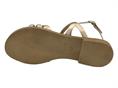 18+ 8560 cipria sandalo  donna strass pelle