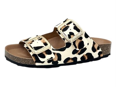 grunland cb0784 beige ciabatta doppia fascia  donna