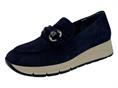 melluso r25083 navy sneakers donna zeppa camoscio