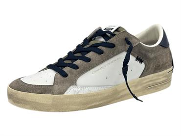 crime london 11110 bianco sneakers pelle  uomo