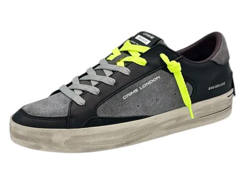 crime london 11103 nero sneakers pelle uomo