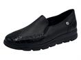 melluso 055056 nero mocassino donna pelle zeppa