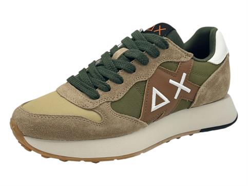 sun68 z45114 beig sneaker tessuto  uomo