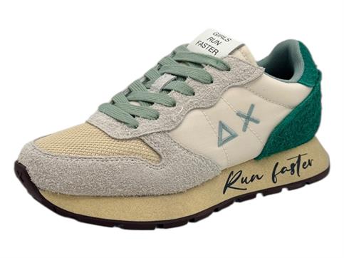sun68 z45217 bianco panna sneaker tessuto  donna