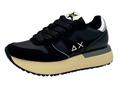 sun68 z45222 nero sneaker tessuto donna platform