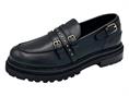 janet j-470 nero mocassino pelle donna cararmato