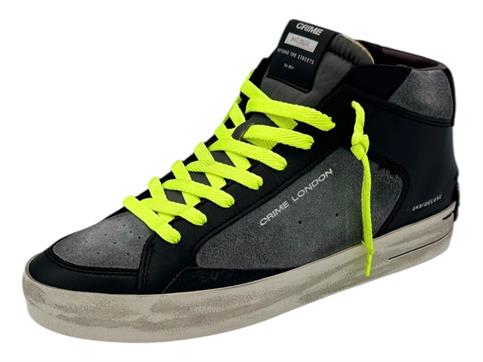crime london 11150 nero sneakers pelle uomo