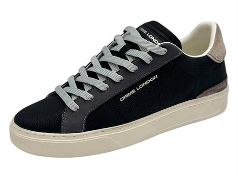 crime london 11701 nero sneakers pelle  uomo