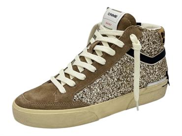 crime london 25177 beige sneakers pelle  donna