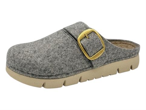 grunland ci0896 grigio ciabatta donna fondo gomma
