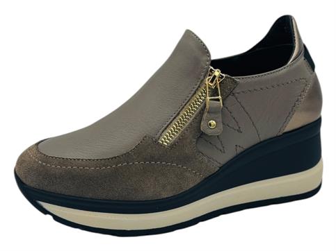 melluso r25552z savana mocassino donna zeppa