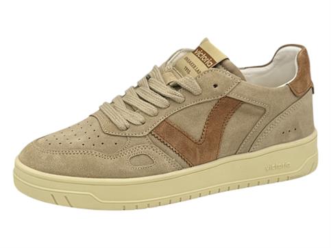 victoria 1257127 beige sneakers pelle uomo  camoscio