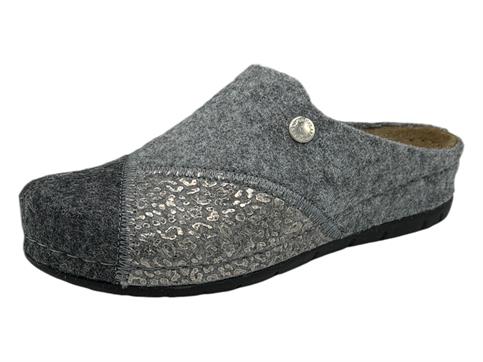 grunland ci2966 grigio ciabatta  donna