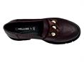 melluso 034356 bordeaux mocassino pelle donna