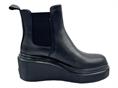 janet j-463 nero tronchetto pelle donna zeppa