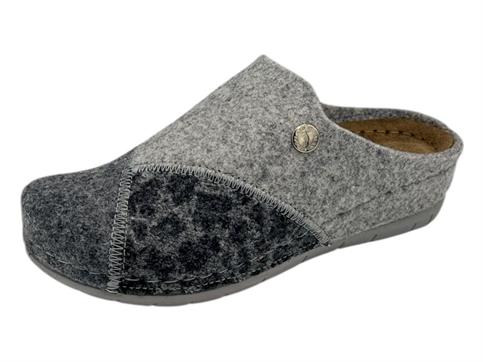 grunland ci1551 grigio ciabatta donna camera zeppa