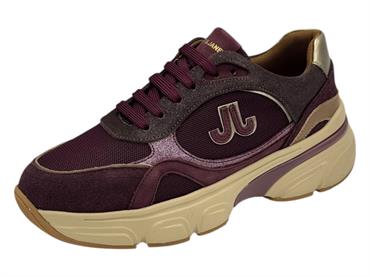janet j-441 bordo sneakers pelle donna tessuto