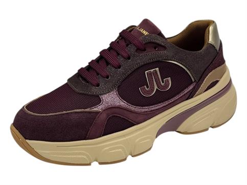 janet j-441 bordo sneakers pelle donna tessuto