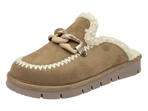 grunland ci1606 beige ciabatta donna tessuto