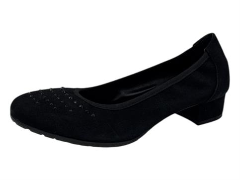 calpierre db604 nero decolte camoscio donna
