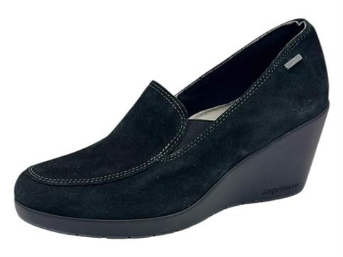 melluso k90431 nero mocassino camoscio donna