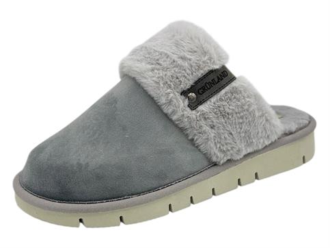 grunland ci3023 grigio ciabatta donna invernale