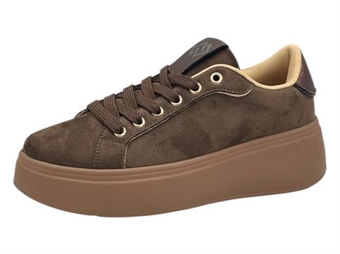 gold&gold gb973 brown sneakers pelle  donna