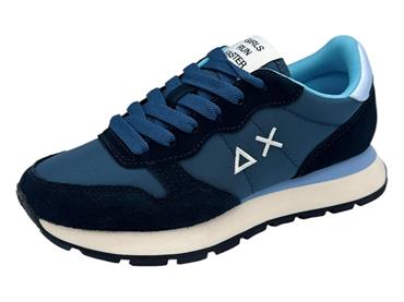 sun68 z36201 blu sneaker tessuto camoscio donna