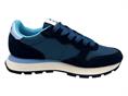 sun68 z36201 blu sneaker tessuto camoscio donna