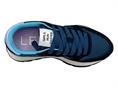 sun68 z36201 blu sneaker tessuto camoscio donna