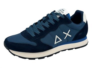 sun68 z36101 navy sneaker tessuto camoscio  uomo