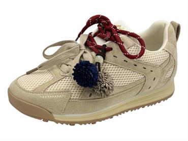 gold&gold gb1055 beige sneakers ecopelle  donna