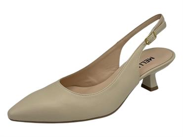melluso d201 bianco slingback pelle donna