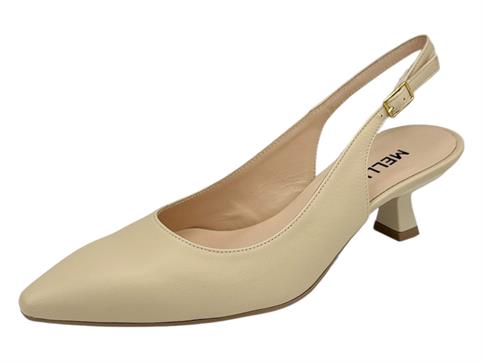 melluso d201 bianco slingback pelle donna