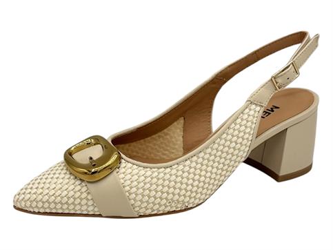 melluso v313 bianco slingback pelle donna
