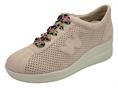 melluso r20245q rosa sneakers pelle donna traforata