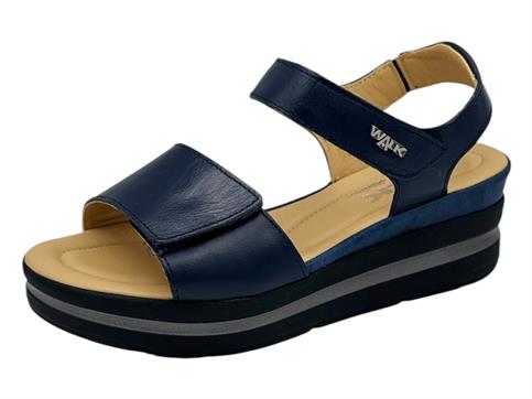 melluso 019185q navy sandalo donna pelle