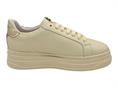 janet j564 beige sneakers pelle platform donna