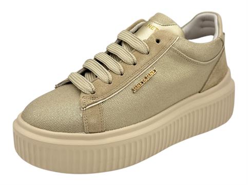 janet j573 beige sneakers pelle cordura donna