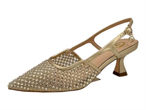 gold&gold gd397 oro slingback intrecciato donna